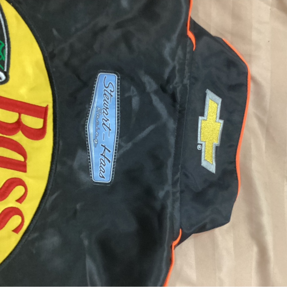 Tony Stewart #14 Bass Pro Shops Mobil 1 Racing Jacket - Black & Orange - Picture 12 of 12